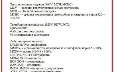 Студентам на заметку Расшифровка английских обозначений показателей общего анализа крови