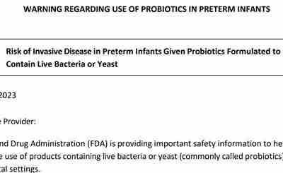 Недоношенный новорожденнный умер после применения пробиотика. Американское ведомство FDA опубликовало письмо, предупреждающее об опасности…