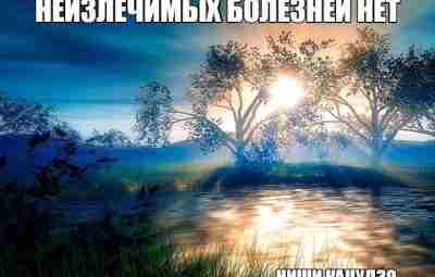«Не верьте врачам, когда они говорят, что ваша болезнь неизлечима. Неизлечимых болезней нет, когда…
